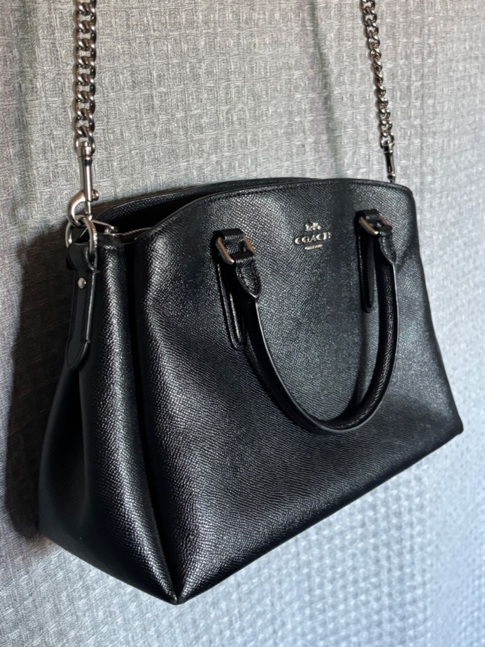Coach F28978 Sage Carryall Saffiano Leather Satchel Crossbody Purse - Picture 4 of 8
